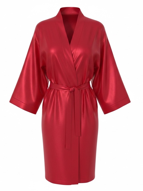 Victoria's Secret Other - Victoria’s Secret 1990s vintage Silk Red Satin Wrap Robe